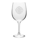 Firefighter 19 oz Classic Red Wine Glass