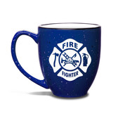 Firefighter 15 oz Cobalt Bistro Mug