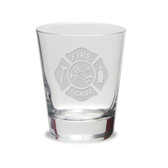 Firefighter Luigi Bormioli 13.5 oz Titanium Tapered Rocks Glass