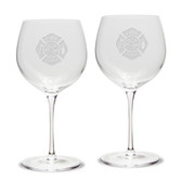 Firefighter Luigi Bormioli 18 oz Titanium Red Wine Glass - Set of 2