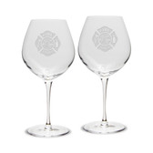 Firefighter Luigi Bormioli 22 oz Titanium Robusto Wine Glass - Set of 2