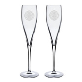 Firefighter Luigi Bormioli 6 oz Titanium Toast Glass - Set of 2