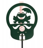 Frog Rain Gauge Green