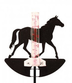Horse - Quarter Rain Gauge Black