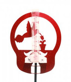 Hummingbird Rain Gauge Red