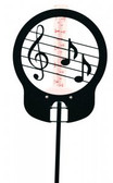 Music Note Rain Gauge Black