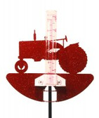 Tractor Rain Gauge Red