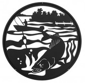 Gone Fishing Walleye 24 Inch Scenic Sign