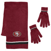 San Francisco 49ers Scarf and Glove Gift Set Chenille