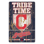 Cleveland Indians Sign 11x17 Wood Slogan Design