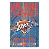 Oklahoma City Thunder Sign 11x17 Wood Slogan Design