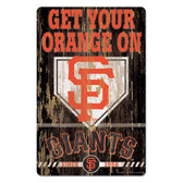 San Francisco Giants Sign 11x17 Wood Slogan Design