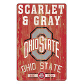 Ohio State Buckeyes Sign 11x17 Wood Slogan Design