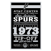 San Antonio Spurs Sign 11x17 Wood Established Design