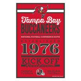Tampa Bay Buccaneers Sign 11x17 Wood Established Design