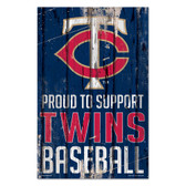 Minnesota Twins Sign 11x17 Wood Proud to Support Design
