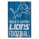 Detroit Lions Sign 11x17 Wood Proud to Support Design