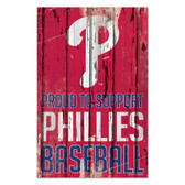 Philadelphia Phillies Sign 11x17 Wood Proud to Support Design