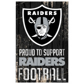 Oakland Raiders Sign 11x17 Wood Proud to Support Design