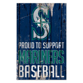 Seattle Mariners Sign 11x17 Wood Proud to Support Design