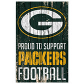 Green Bay Packers Sign 11x17 Wood Proud to Support Design