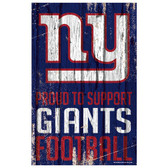 New York Giants Sign 11x17 Wood Proud to Support Design