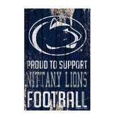 Penn State Nittany Lions Sign 11x17 Wood Proud to Support Design