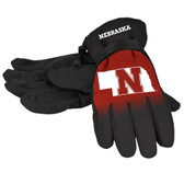 Nebraska Cornhuskers Gloves Insulated Gradient Big Logo Size Small/Medium