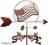 AMERICAN FLAG Garden Weathervane