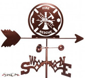 FIRE RESCUE Garden Weathervane