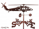 HELICOPTER - BLACK HAWK Garden Weathervane