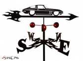 FARRELL - CORVETTE Garden Weathervane