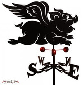 FARRELL - FLYING PIG Garden Weathervane