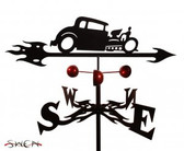 FARRELL - HOT ROD Garden Weathervane