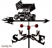 FARRELL - SPRINT CAR Garden Weathervane