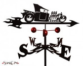 FARRELL - T-BUCKET RAT ROD Garden Weathervane
