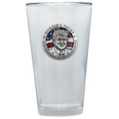 Donald Trump w/ Flag Pint Glass