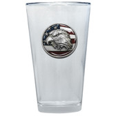 Eagle Head w/ Flag Pint Glass