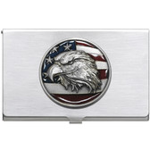 Eagle Head w/ Flag Business Card Case