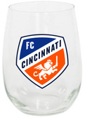 Cincinnati FC 15oz Stemless Wine Glass