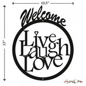 LIVE LAUGH LOVE Welcome Sign