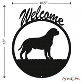 BULL MASTIFF Welcome Sign