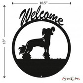 CHINESE CRESTED Welcome Sign
