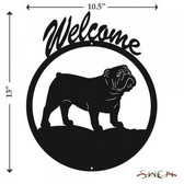 ENGLISH BULLDOG Welcome Sign