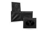 BYU Cougars Laser Engraved Black Billfold Wallet