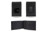 Calgary Flames  Laser Engraved Black Front Pocket Wallet