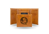 Florida State Seminoles Laser Engraved Brown Trifold Wallet