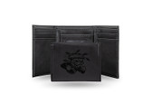 Wichita State Shockers  Laser Engraved Black Trifold Wallet