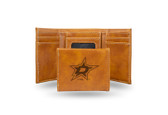 Dallas Stars  Laser Engraved Brown Trifold Wallet