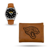 Jacksonville Jaguars Sparo Brown Watch and Wallet Gift Set